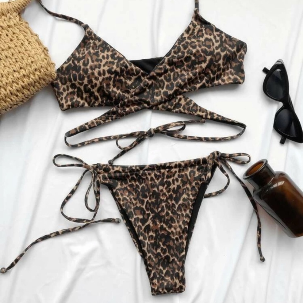 Leopard print bikini